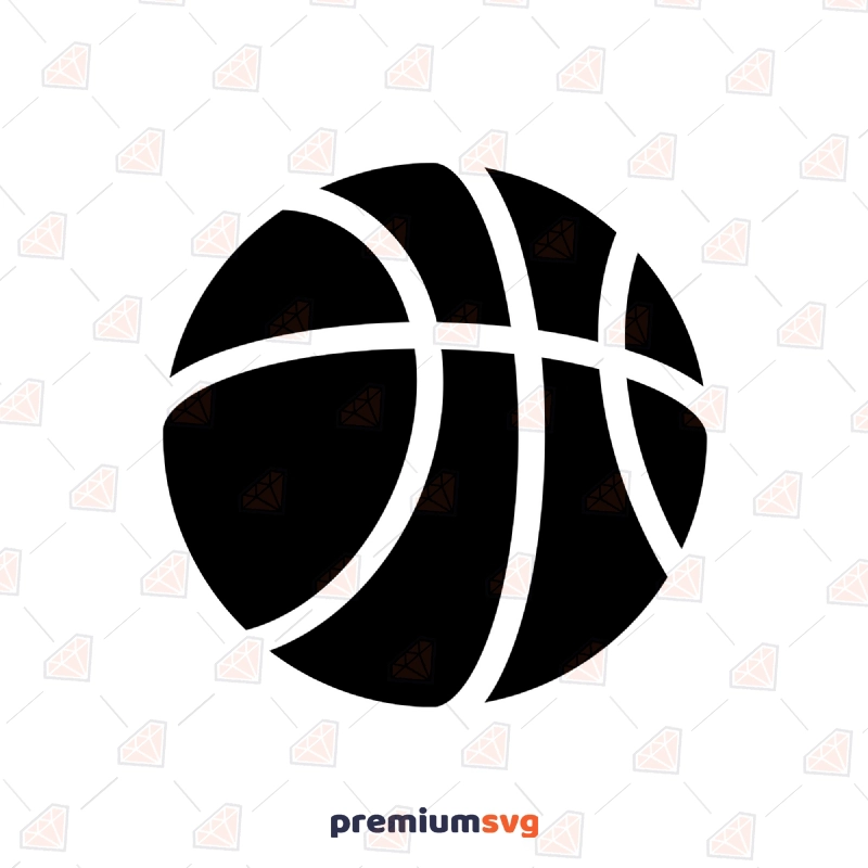 Basketball SVG Black and White, Ball Clipart Instant Download Basketball SVG Svg