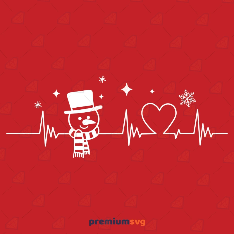 Christmas Heartbeat SVG, Christmas SVG Cut File Christmas SVG Svg