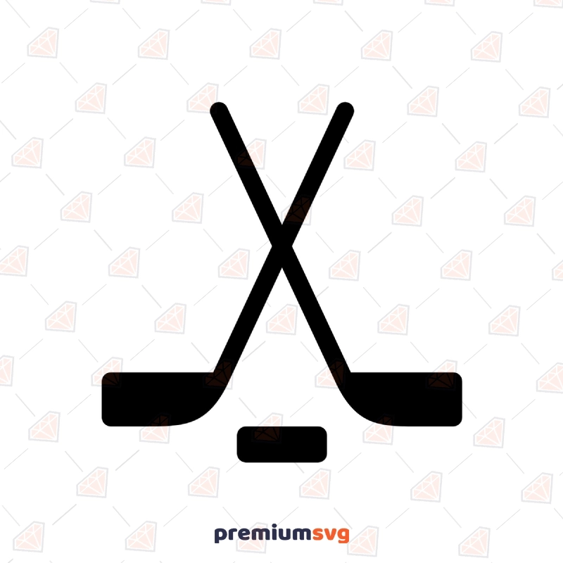 Crossed Hockey Stick SVG Cut File Hockey SVG Svg