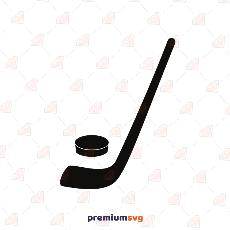 Hockey Stick and Puck SVG Cut File, Instant Download Hockey SVG Svg