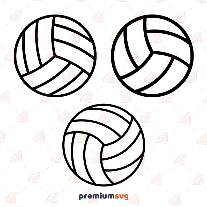 Volleyball Ball Bundle SVG Cut Files, Instant Download Volleyball SVG Svg