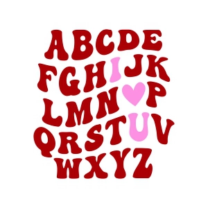 ABC I Love You SVG, Valentine's Day SVG Cut File Valentine's Day SVG