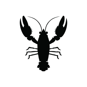 Crawfish Silhouette SVG Cut File, Crayfish Silhouette Sea Life and Creatures SVG