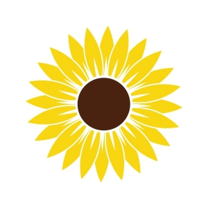 Basic Yellow Sun Flower SVG Cut File for Cricut & Silhouette Flower SVG