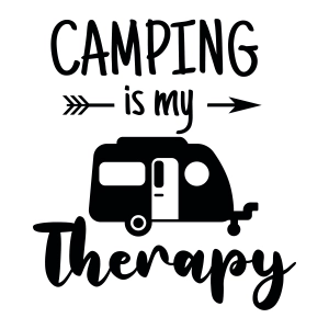 Camping Is My Therapy SVG Cut File, Instant Download Camping SVG