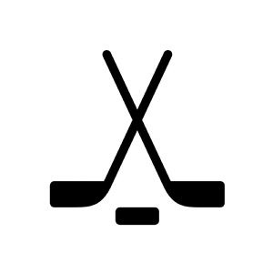 Crossed Hockey Stick SVG Cut File Hockey SVG