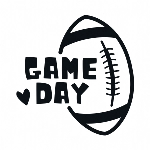 Game Day SVG with Football Ball Gaming