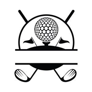 Golf Monogram with Ball and Sticks SVG, Digital Design Golf SVG