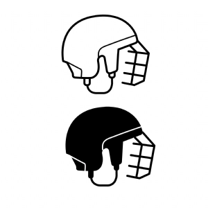 Hockey Helmet Bundle SVG Cut File Hockey SVG