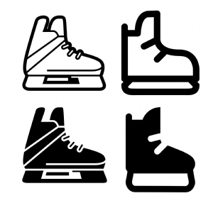 Hockey Skate Bundle SVG Cut File, Instant Download Hockey SVG