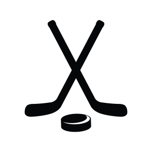 Hockey Stick and Puck SVG Silhouette, Clipart Hockey SVG