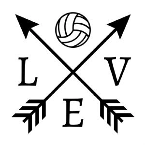 Love Volleyball Arrow SVG, Arrow Instant Download Volleyball SVG