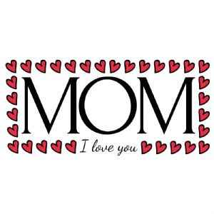 Mom Surrounded Hearts SVG, Mother's Day SVG Mother's Day SVG
