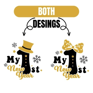 My First New Year SVG Cut Files for Boy and Girl New Year SVG