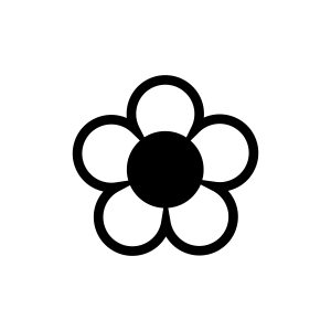 Simple 5 Leaf Flower SVG, Basic Flower SVG Clipart Files Flower SVG
