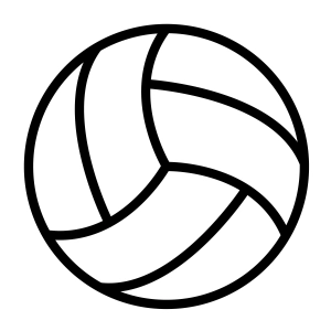 Volleyball Ball SVG Vector File, Volleyball Outline Volleyball SVG