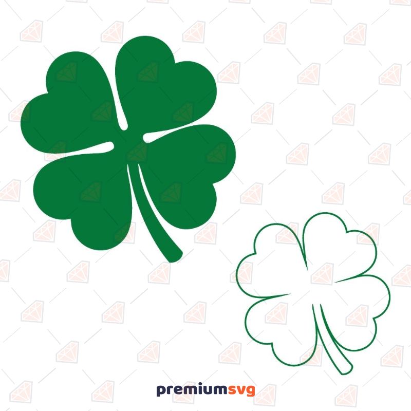 Embellishments Four Leaf Clover Clover Svg For Cricut Digital File