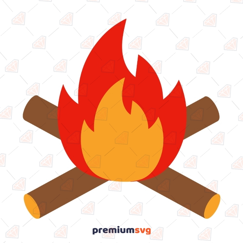 Camp Fire SVG Cut Files, Camp Fire Vector Files Instant Download Camping Svg