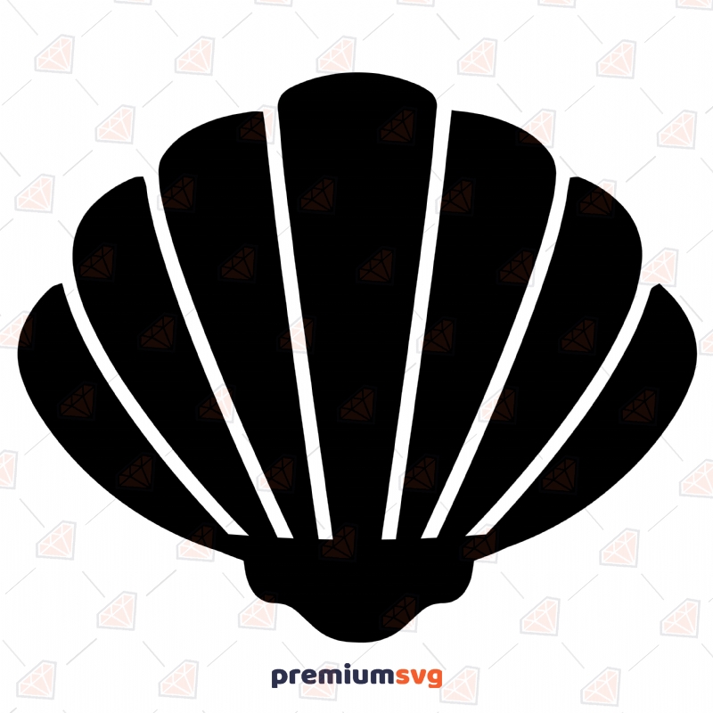 Seashell SVG Silhouette, Instant Download Sea Life and Creatures SVG Svg