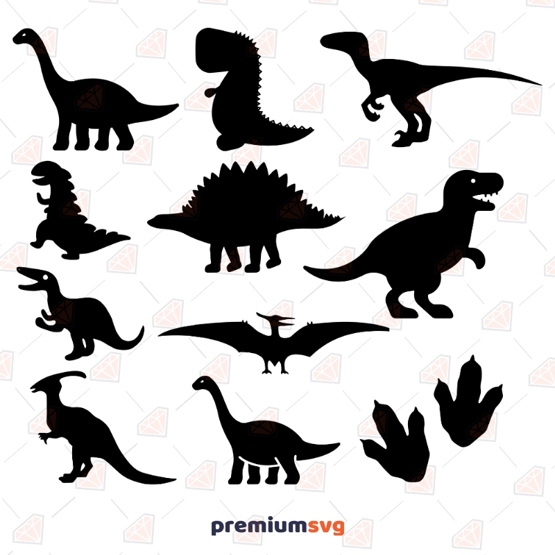 Dinosaurus Bundle SVG, Dinosaurus Clipart Cut Files Instant Download Cartoons Svg