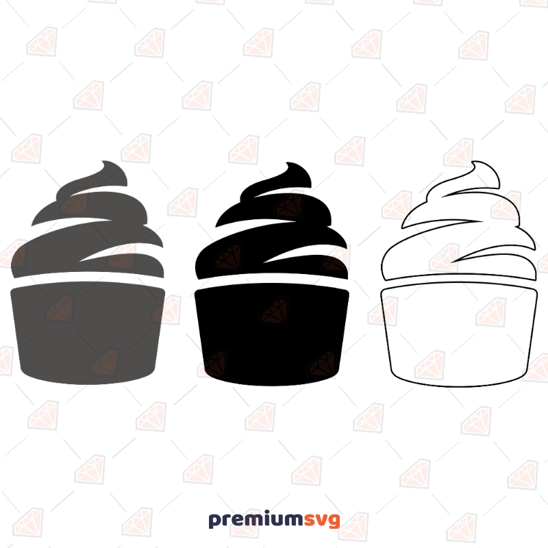 Cup of Ice Cream Clipart Cut Files| Ice Cream Svg Vector Files Drawings Svg