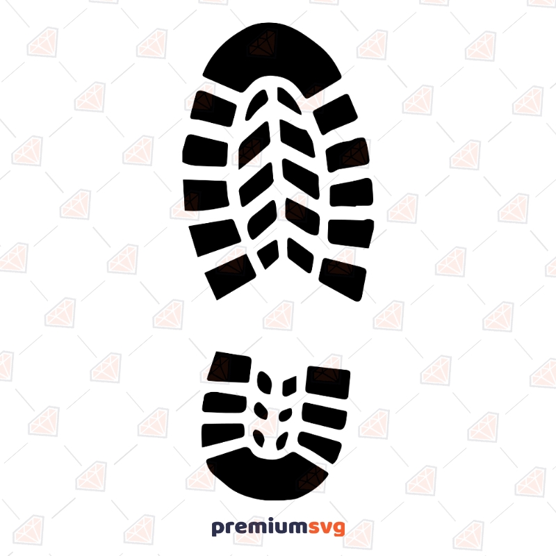 Shoe Print SVG Vector & Clipart Files Vector Illustration Svg