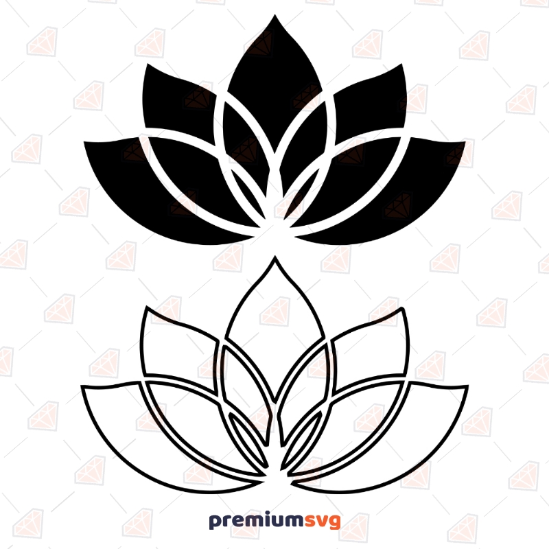 Lotus Flower Svg | Lotus Vector Clipart Files Vector Illustration Svg