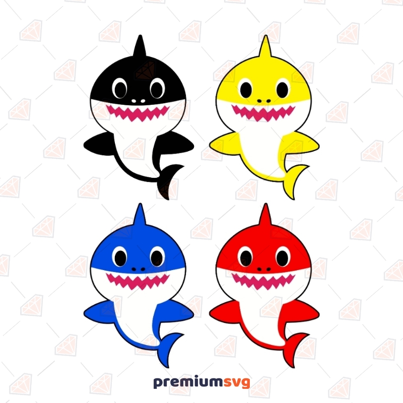Baby Shark Bundle SVG Cut Files, Baby Shark Bundle Instant Download Cartoons Svg