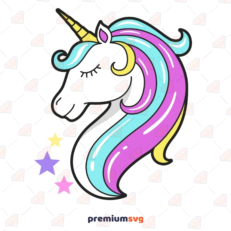 Unicorn SVG, Cricut Unicorn Head SVG Cut File Cartoons Svg