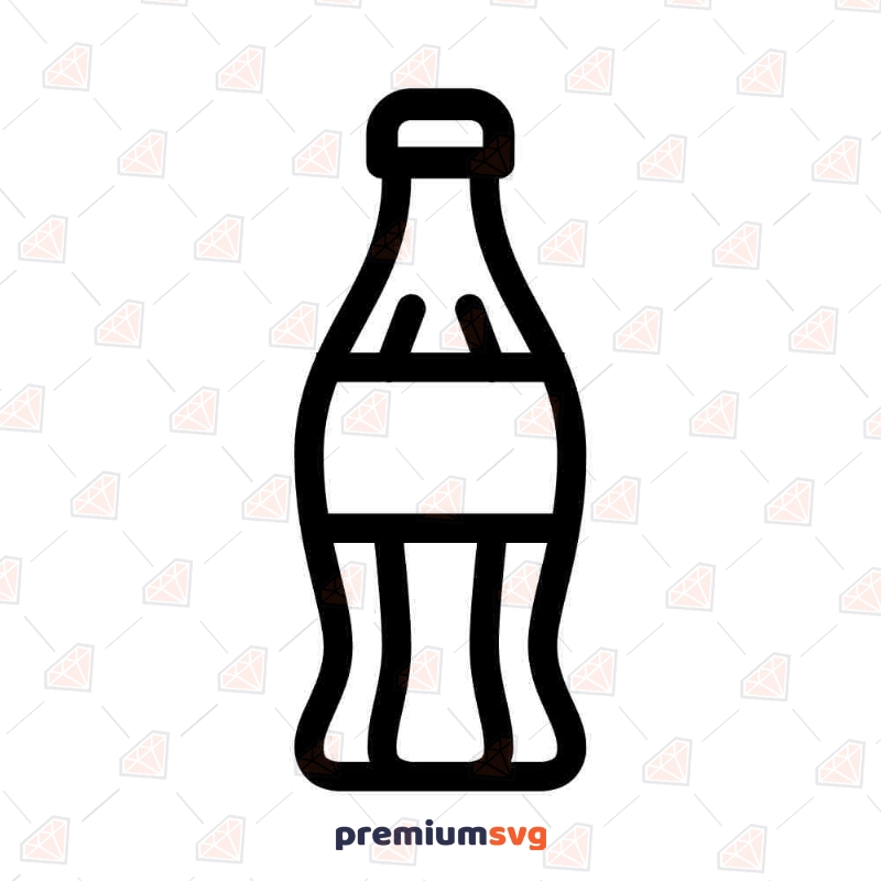 Soda & Cola Bottle SVG Cut File, Coke Bottle Clipart Drinking Svg