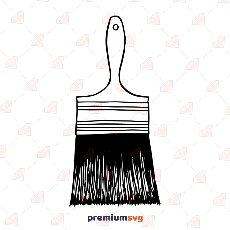 Paint Brush SVG Cut Files, Instant Download Vector Illustration Svg