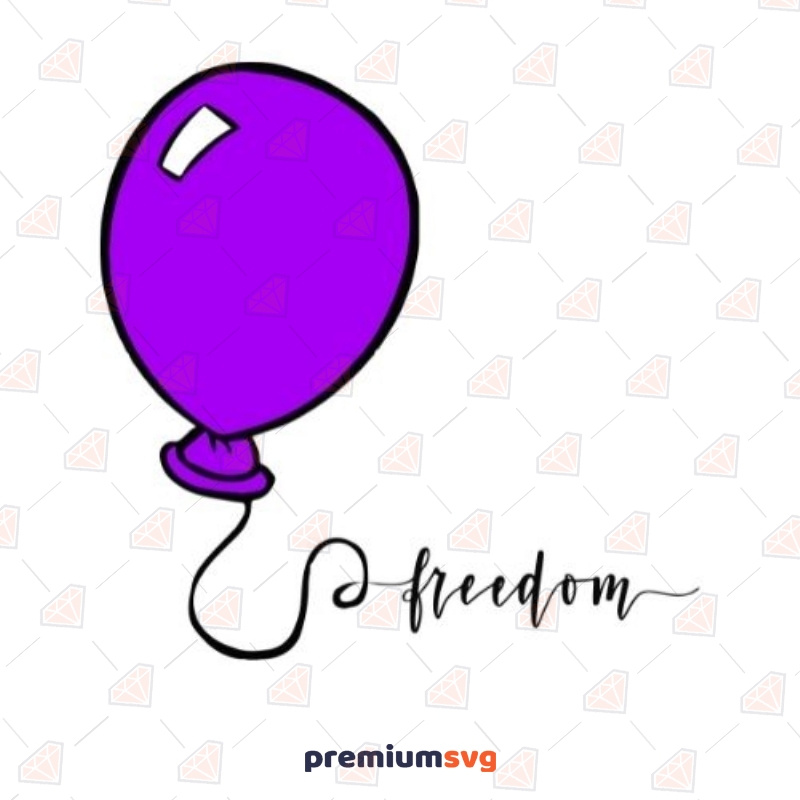 Freedom SVG Vector File, Baloon SVG Cut File Drawings Svg
