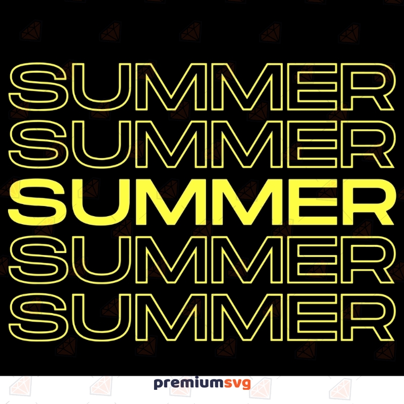 Yellow Summer Svg Cut Files For Shirt, Summer Shirt Digital Files T-shirt SVG Svg