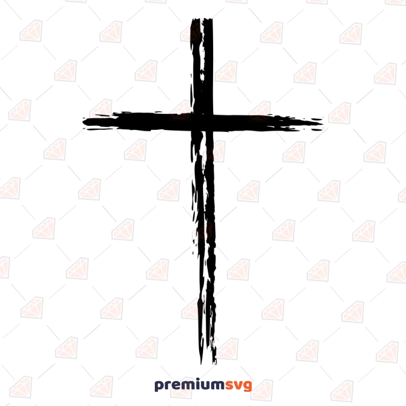 Grunge Cross Svg | Distressed Cross Svg Vector File Christian SVG Svg