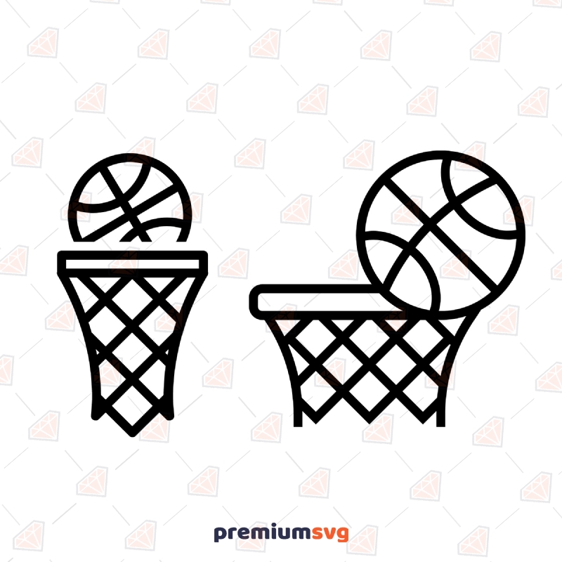 Basketball Hoop SVG Cut File, Instant Download Basketball SVG Svg