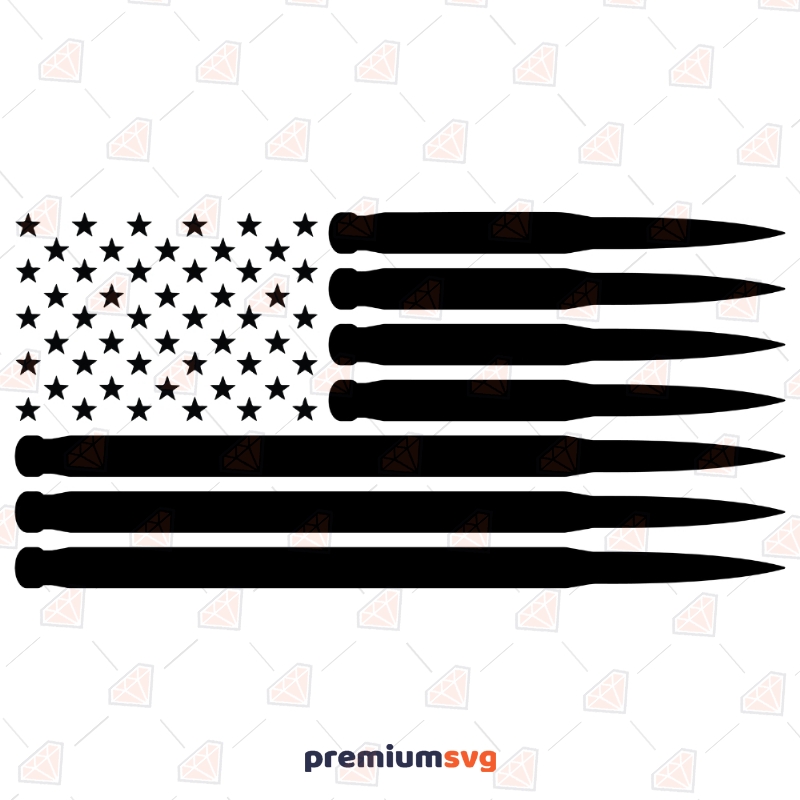 Usa Bullet Flag SVG | Independece Flag SVG Cut Files USA SVG Svg