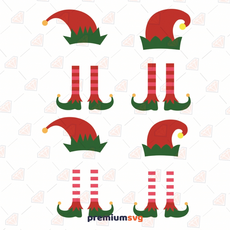 Elf Legs and Hat SVG Bundle Christmas SVG Svg