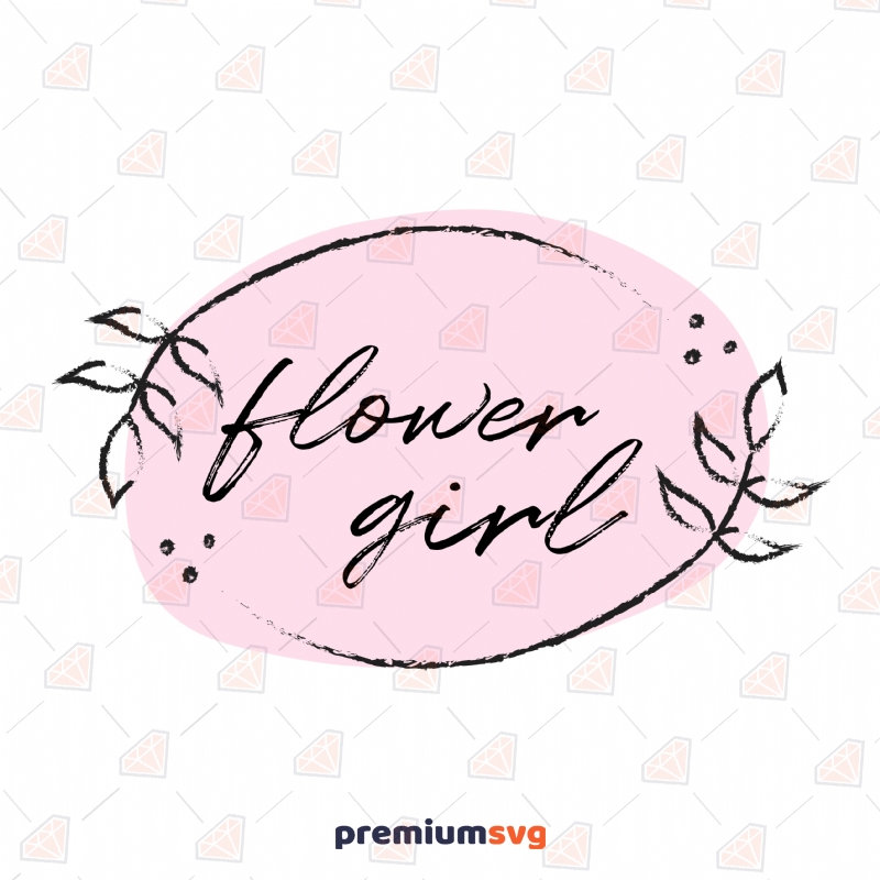 Pink Flower Girl SVG, Instant Download T-shirt SVG Svg