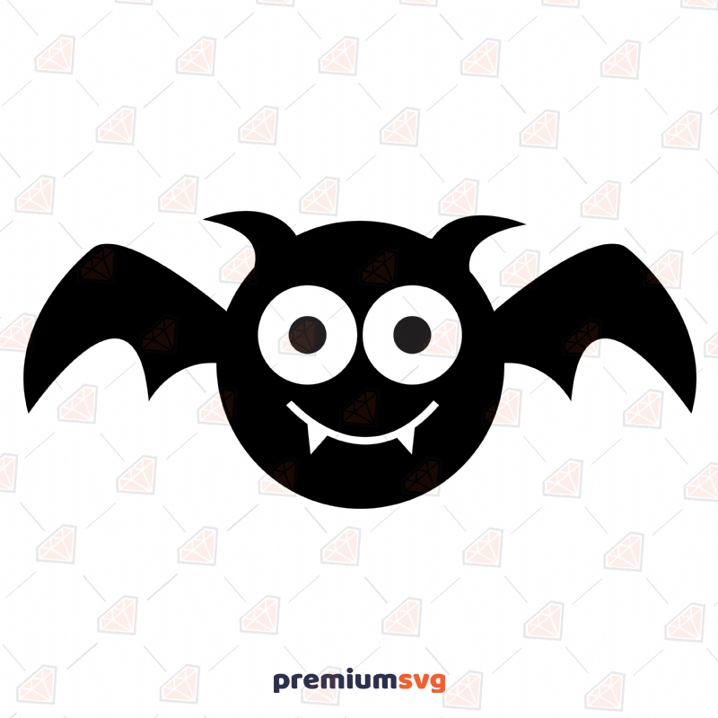 Cute Halloween Bat SVG, Cute Bat SVG Instant Download | PremiumSVG