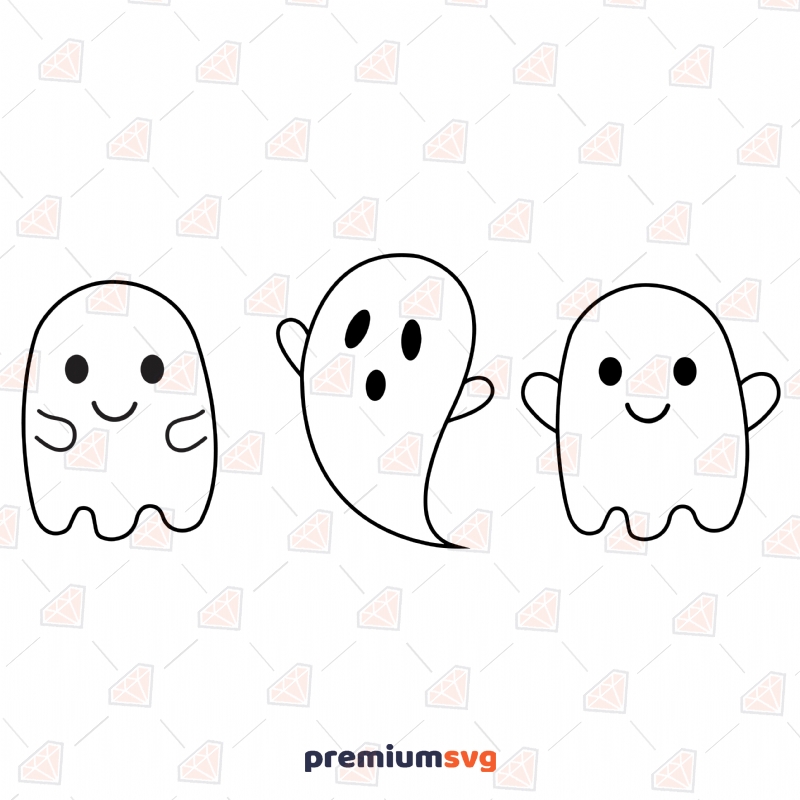 Ghost SVG Bundle, Ghost Bundle SVG Instant Download Halloween SVG Svg