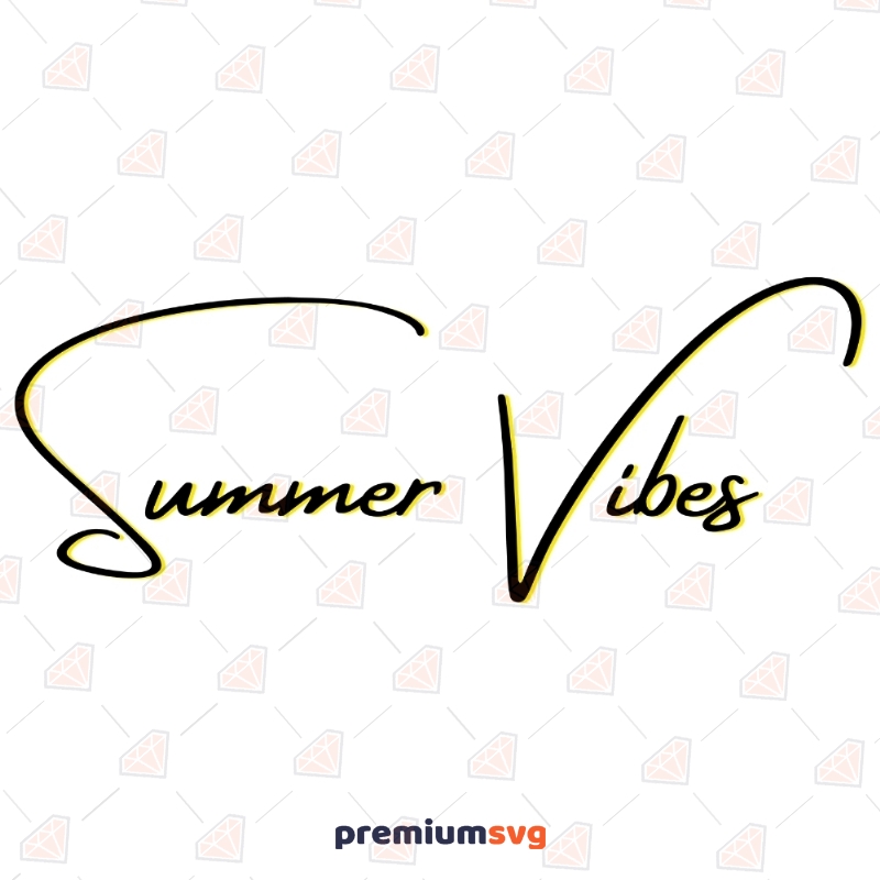 Summer Vibes SVG Vector Files, Summer Cricut Design for Shirt Summer Svg