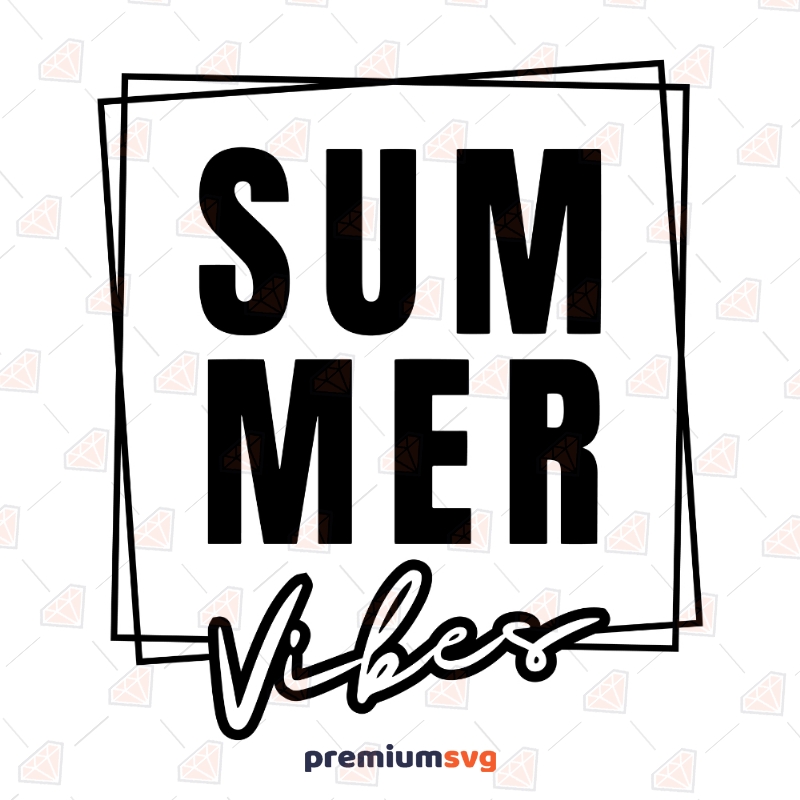 Square Summer Vibes Svg | Summer Svg for Shirt Summer Svg