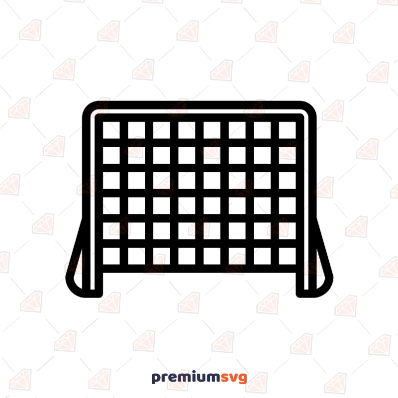 Hockey Net Silhouette SVG Cut File, Instant Download Hockey SVGs Svg