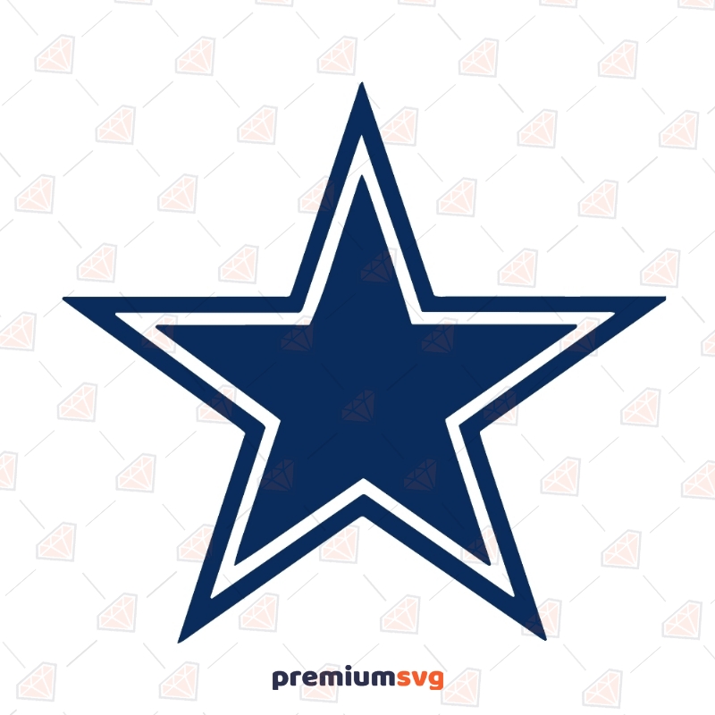 Cowboy Star SVG Clipart Files, The Dallas Cowboys logo T-shirt SVG Svg