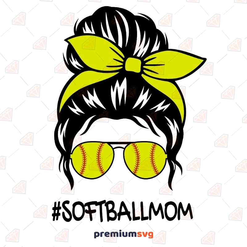 Softball Mom SVG | Softball SVG Vector File Mother's Day SVG Svg