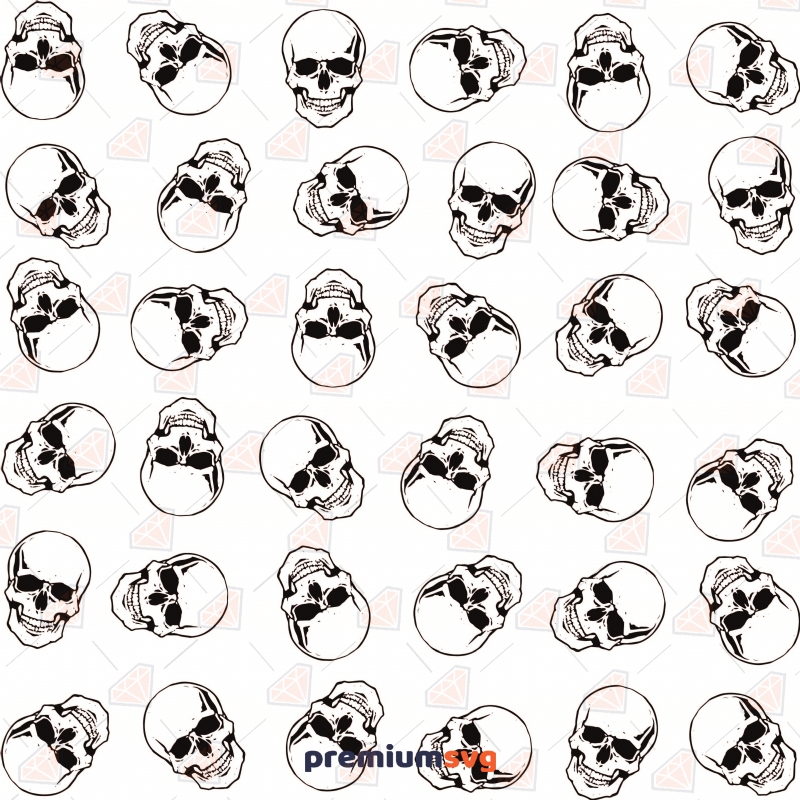 Skull Pattern SVG Cut File Background Patterns Svg