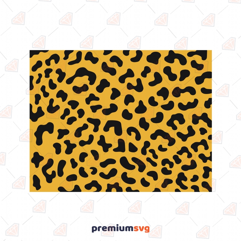 Yellow Leopard Pattern SVG Cut File Leopard Print SVG Svg
