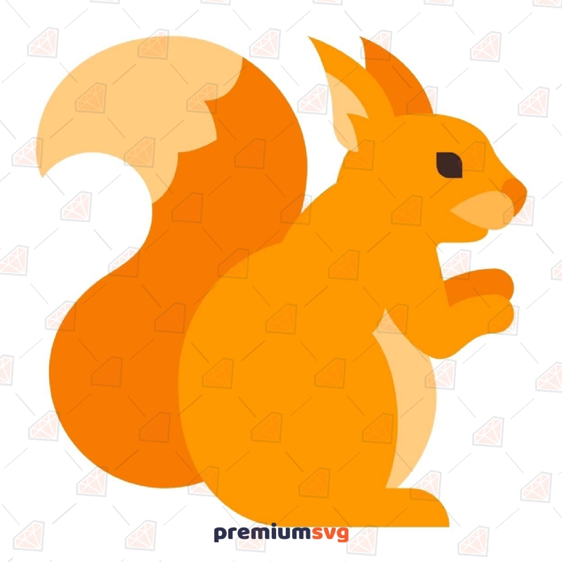 Squirrel SVG, Squirrel Clipart and Cut File Instant Download Wild & Jungle Animals SVG Svg