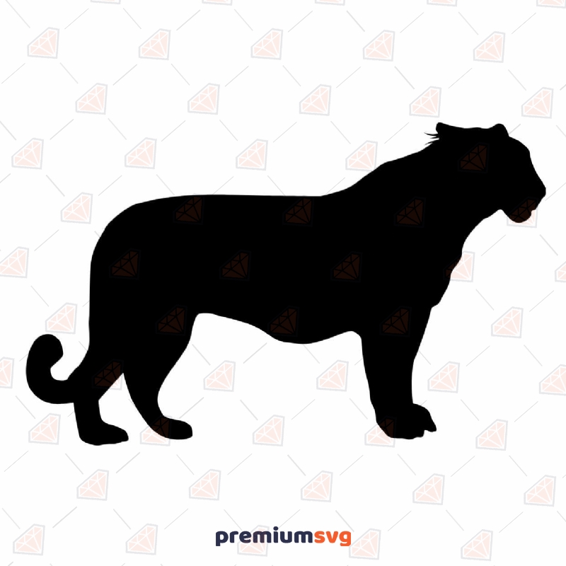 Tiger SVG Cut files, Tiger Clip Art Silhouette and Cricut Wild & Jungle Animals SVG Svg