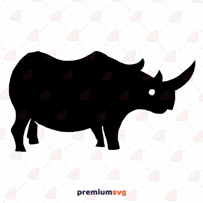 Rhino SVG Cut File, Rhino Vector for Cricut and Silhouette Wild & Jungle Animals SVG Svg